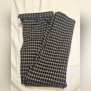 Klai Girls Dress Pants- Houndstooth- Black And Tan Plaid- Size 7